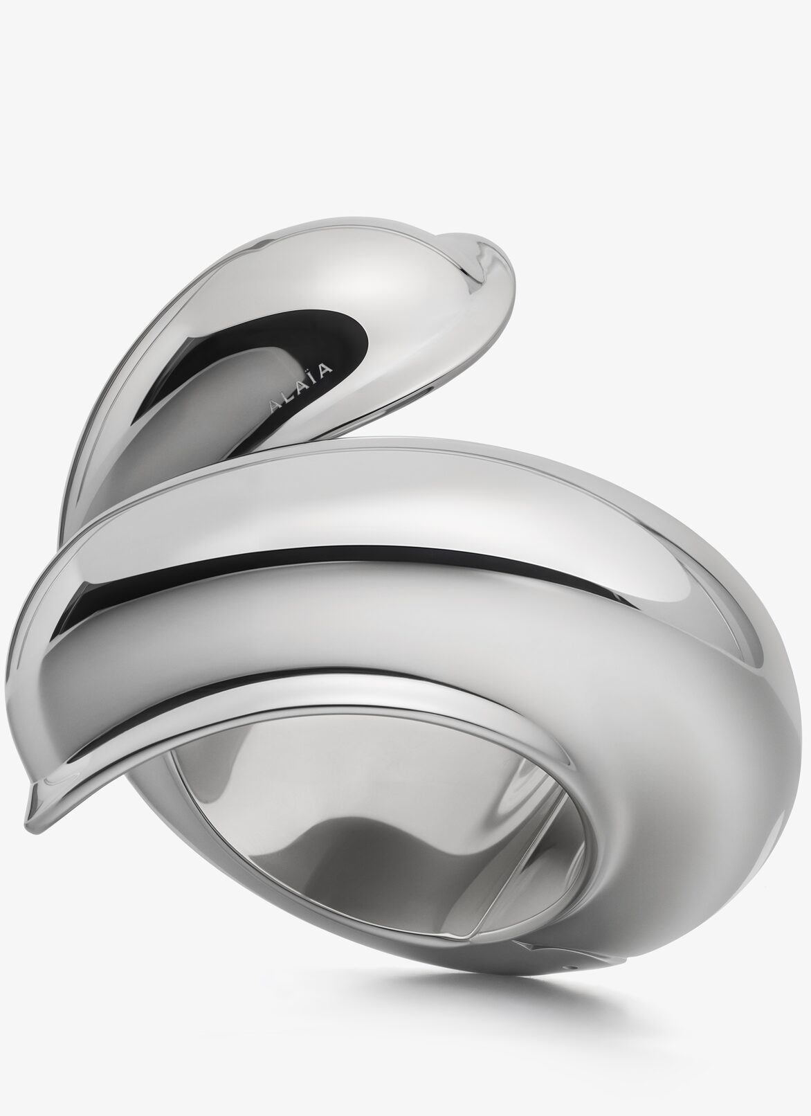 SCULPTURE CUFF ALAÏA SILVER SCULPTURE CUFF